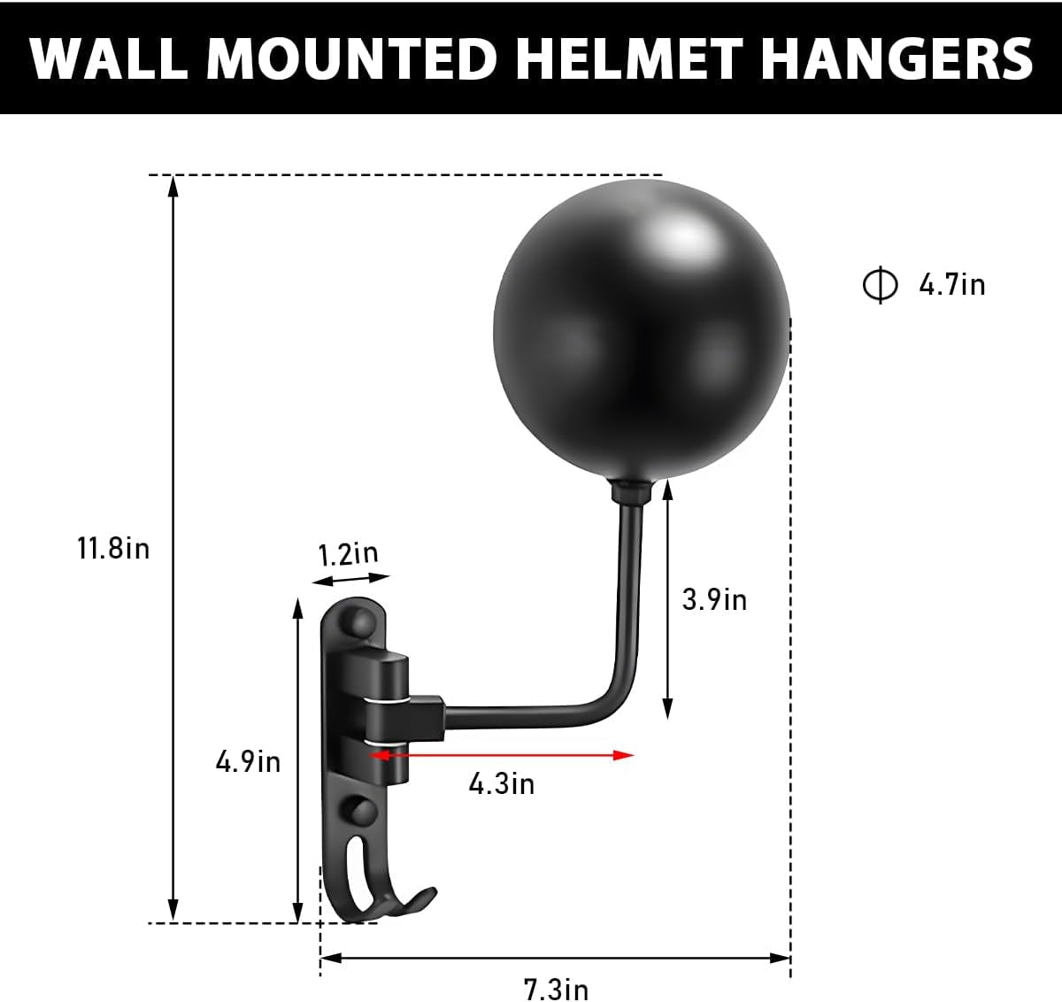 Helmet Hanger Wall Mount
